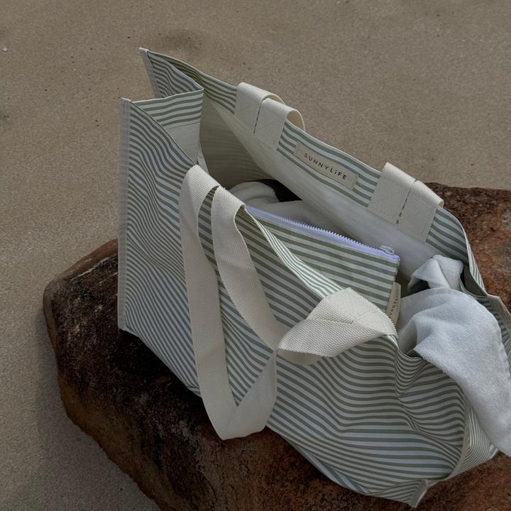 Produktbild Sunnylife Strandtasche XL La Palma Sage Stipe
