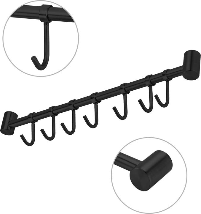 Produktbild Intirilife Edelstahl Hängeleiste mit 7 Haken