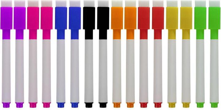 Image du produit JTI Crayons de marquage pour images magnétiques - 16 pièces - 8 couleurs (8 couleurs, 16 x)