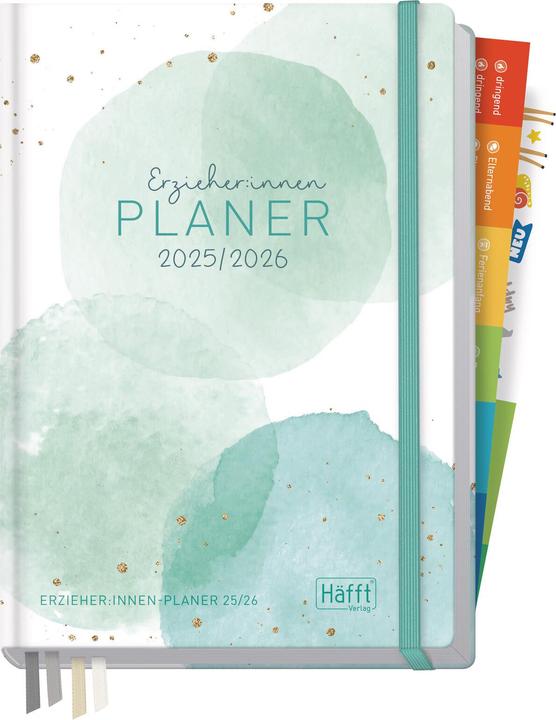 Immagine prodotto Erzieher-Planer A5+ 'Watercolor Dots' 2025/2026 (A5, Tedesco)