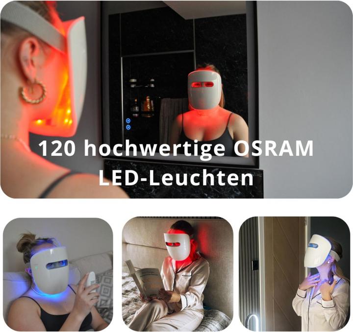 Image du produit TensCare - Glomask Klinisch Bewezen Blauw, Rood en Nabij Infrarood Luminothérapie pour une Uitstralin Jegdige