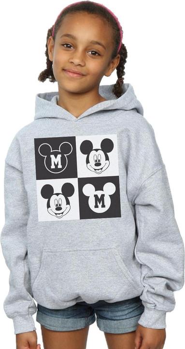 Actual product image Disney Girls Mickey Mouse Smiling Squares Hoodie (128)