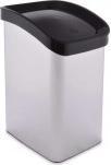 Berilo plastic tilting wastebasket silver 12 (12 l)