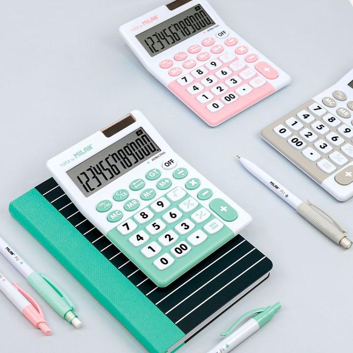 Produktbild Rechner Rechner 12 pos. Antibakterielles grünes MAILAND (Batterien, Solarzellen)