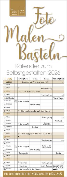 Produktbild Foto-Malen-BastelnFamilientimergold2026 (Deutsch)