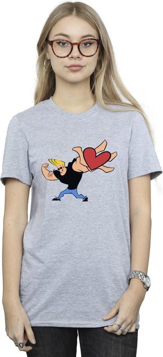 Immagine prodotto Johnny Bravo Heart Present Maglietta Ampia Donna (XXL)