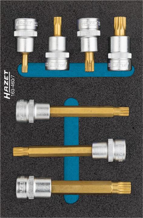 HAZET Jeu de douilles tournevis 163-460/7 - Carré creux 10 mm (3/8)