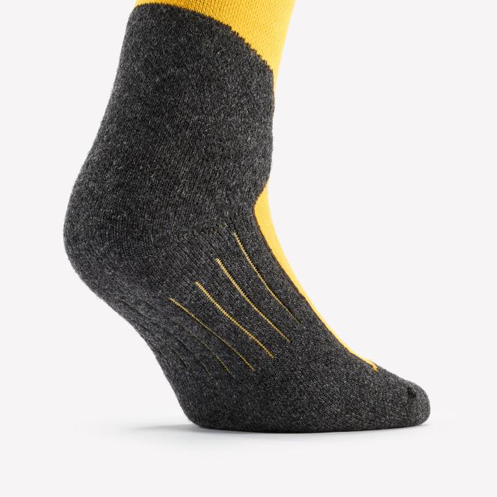 Actual product image Wedze Ski socks snowboard socks adults - 100 yellow/black (43, 46)