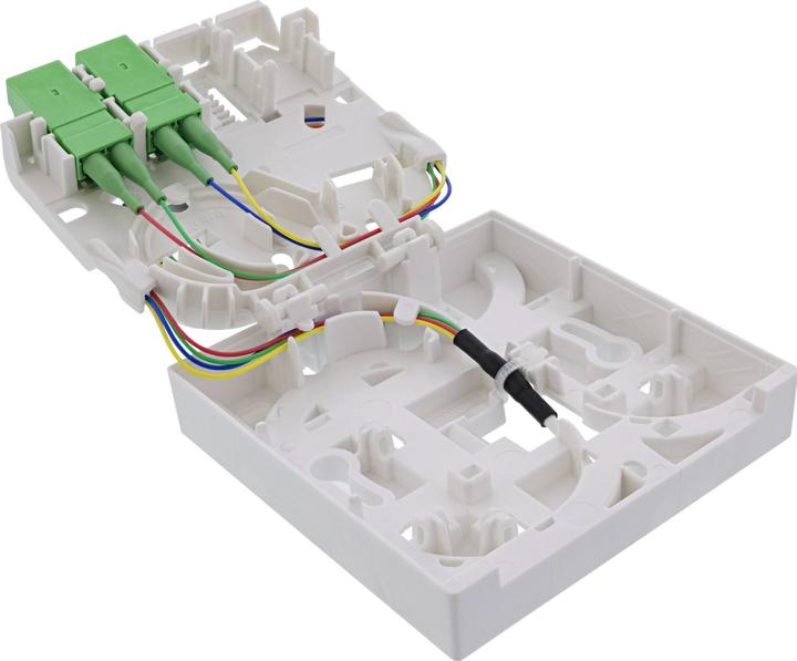 Produktbild InLine FTTH Anschlussbox vorkonfektioniert 4x LC/APC 9/125µm 20m (CAT6, 20 m)