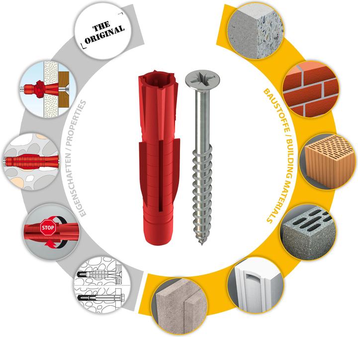Actual product image Tox All-purpose dowel Tri 6x51 mm, incl. screw 50 pieces (50 pcs.)