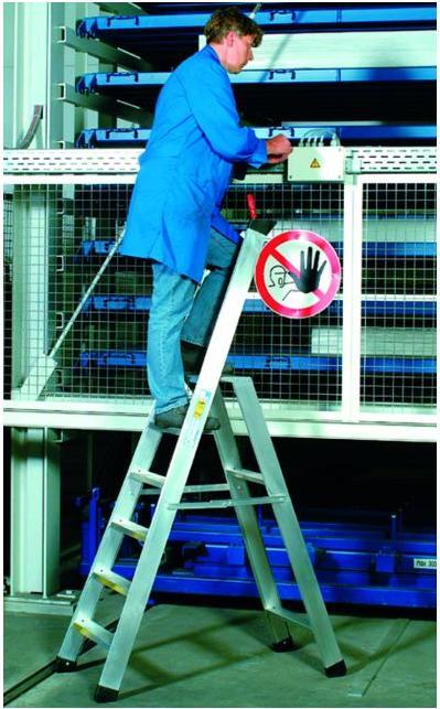 Produktbild Zarges Stufen-Stehleiter einseitig begehbar (Stehleiter, 260 cm)