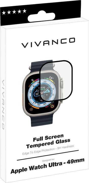 Image du produit Vivanco Verre de protection d'écran 2.5D FullScreen pour Apple Watch Ultra, 49mm