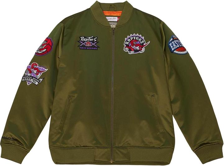 Actual product image Mitchell & Ness M&N Satin Bomber Jacket - FLIGHT Toronto Raptors - M (M)