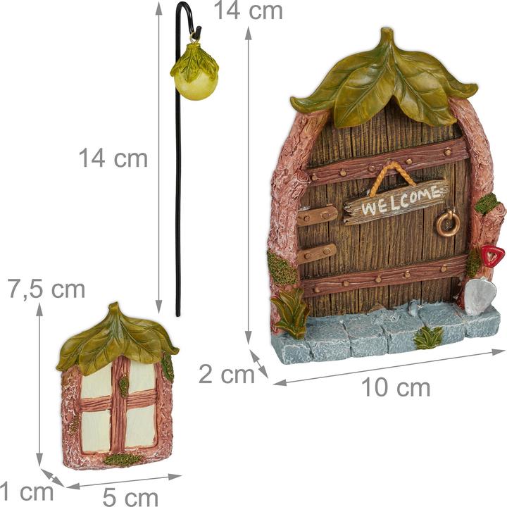 Image du produit Relaxdays Kit de 4 portes de fée