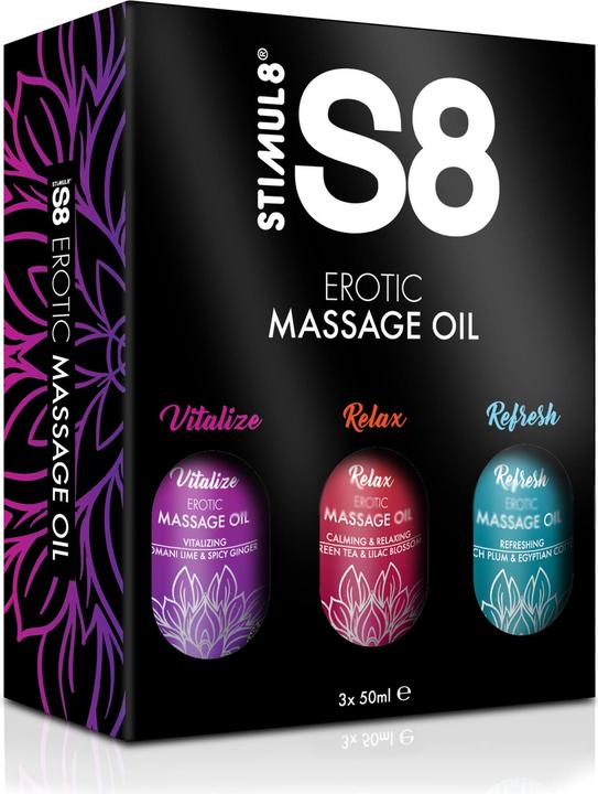 Produktbild Stimul8 S8 Massage Oil Box 3x 50ml (50 ml)