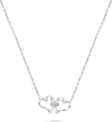 Brilio Silver - Lovely silver necklace Hearts NCL32W