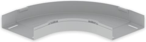 Actual product image Unex 66210 Flat elbow 90Â° light grey RAL7035 60X200 U23X (6 cm)