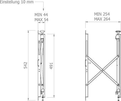 Image du produit Hagor VWH-1 Slim Support mural pour téléviseur LCD/Plasma (Mur, 55", 35 kg)