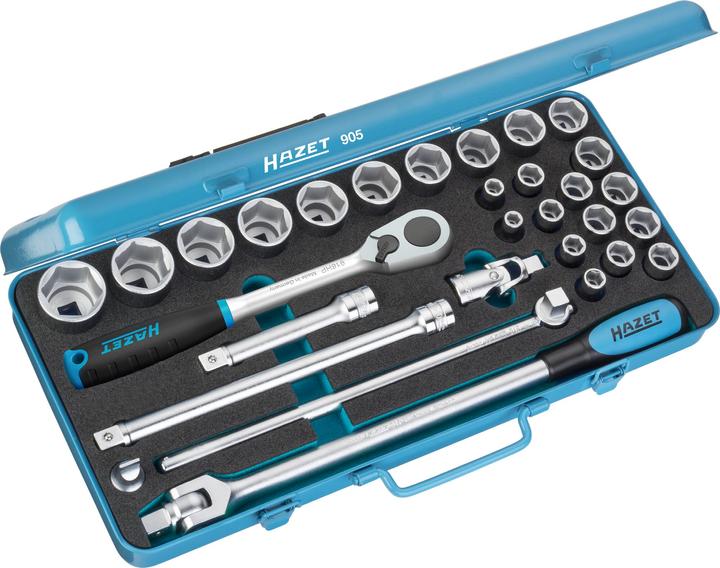 Actual product image HAZET Socket spanner set 905 (8 mm, 9 mm, 10 mm, 11 mm, 12 mm, 13 mm, 14 mm, 15 mm, 16 mm, 17 mm, 18 mm, 19 mm, 20 mm, 21 mm, 22 mm, 23 mm, 24 mm, 26 mm, 27 mm, 28 mm, 30 mm, 32 mm)