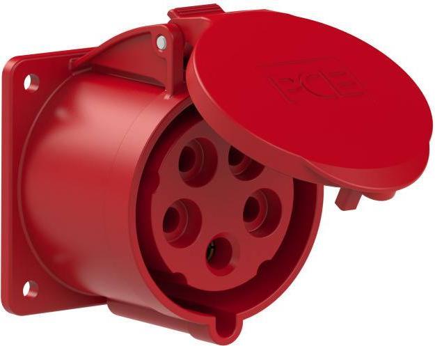 Actual product image PCE 325-6TTf7 Junction box straight 32A 5p 6h IP44/54 Turbo Twist (flange 75x75 - hole spacing 60x60)
