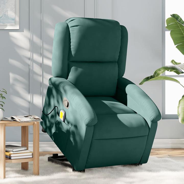 Actual product image VidaXL Massage chair with stand-up aid velvet