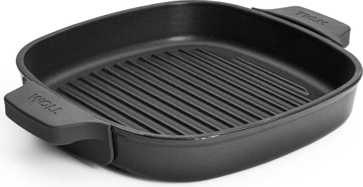 Produktbild Woll Grillpfanne Iron mit Steakpresse Carbon Grey (24 cm, Grillpfanne, Gusseisen)