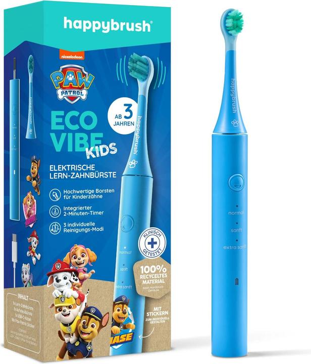 Produktbild happybrush Schallzahnbürste Eco Vibe Kids Paw Patrol (Schallzahnbürste)