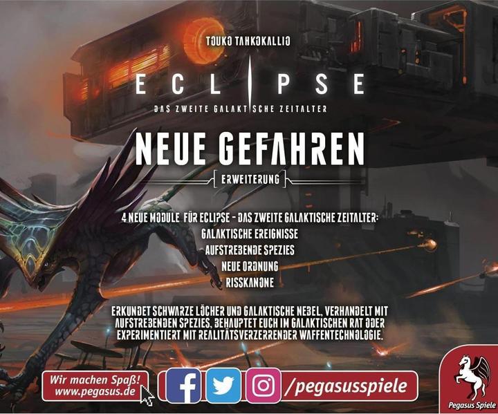 Actual product image Pegasus Eclipse: New Dangers, board game, for 2-6 players, from 14 years (DE-Erweiterun (German)