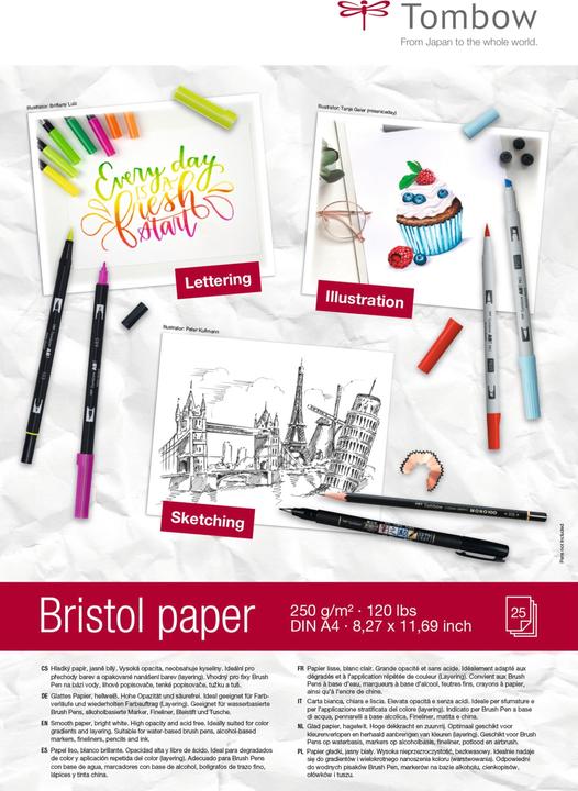 Immagine prodotto Tombow Blocco da disegno Bristol (A4, Nessuna, Copertina morbida)