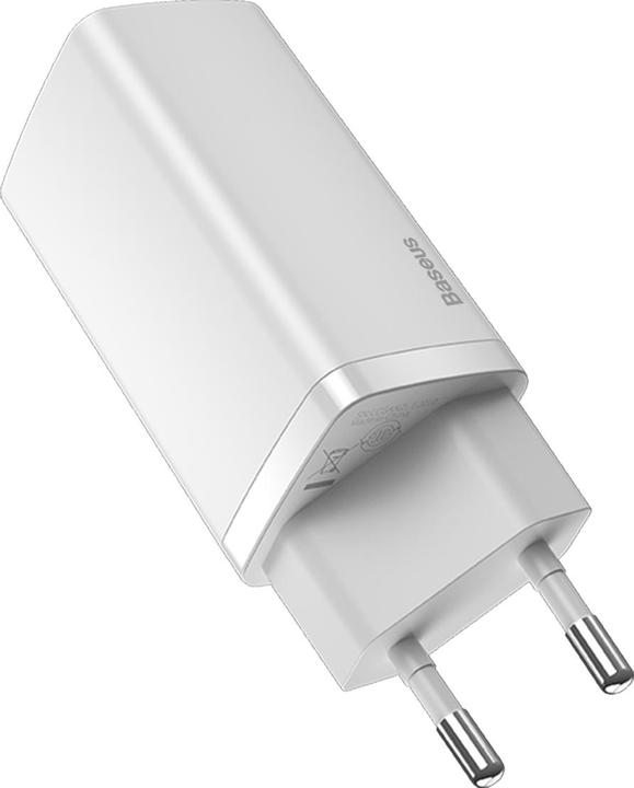 Actual product image Baseus GaN2 Lite Quick ChargerC+U 65W EU White (65 W)