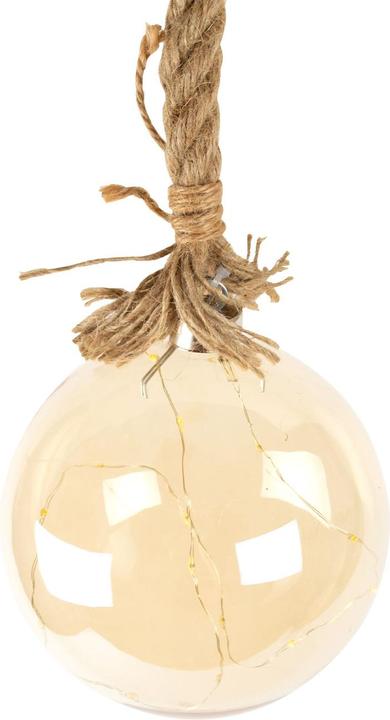 Produktbild H & S Collection LED-Weihnachtskugel aus Glas mit Timer-Funktion, Ø 15 cm, warmweiss (1 -teilig)