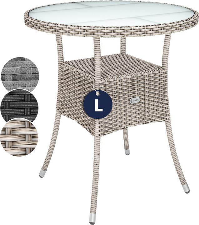 Immagine prodotto Casaria Tavolo da balcone in polyrattan (60 cm)