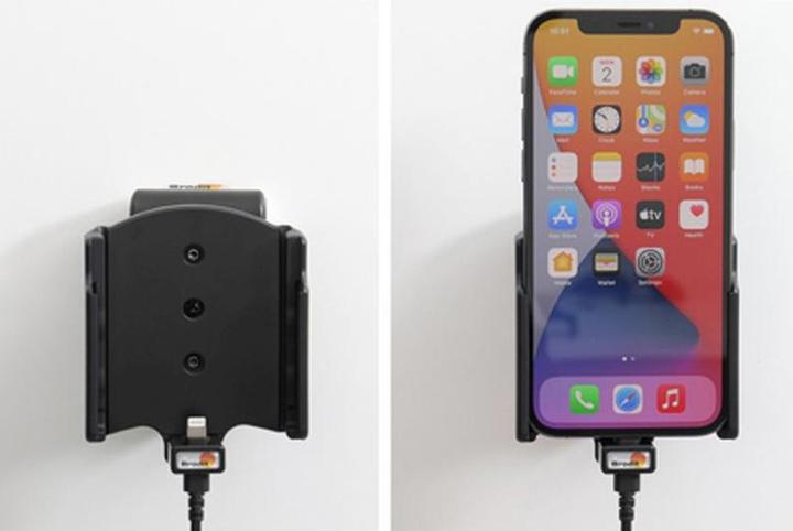 Actual product image Brodit Holder active Apple iPhone 12/12 Pro with USB cable
