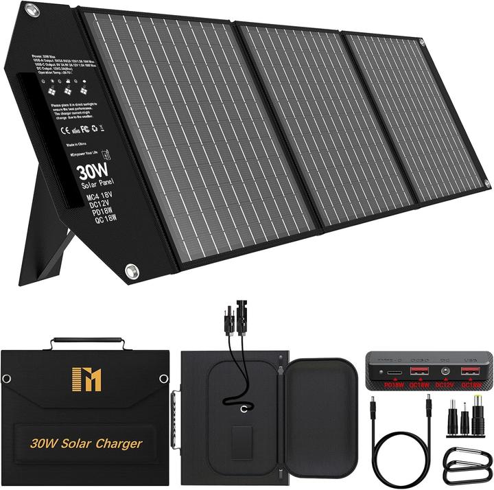 Produktbild Mesuvida Tragbares Solarladegerät mit 5 Anschlüssen (30 W)