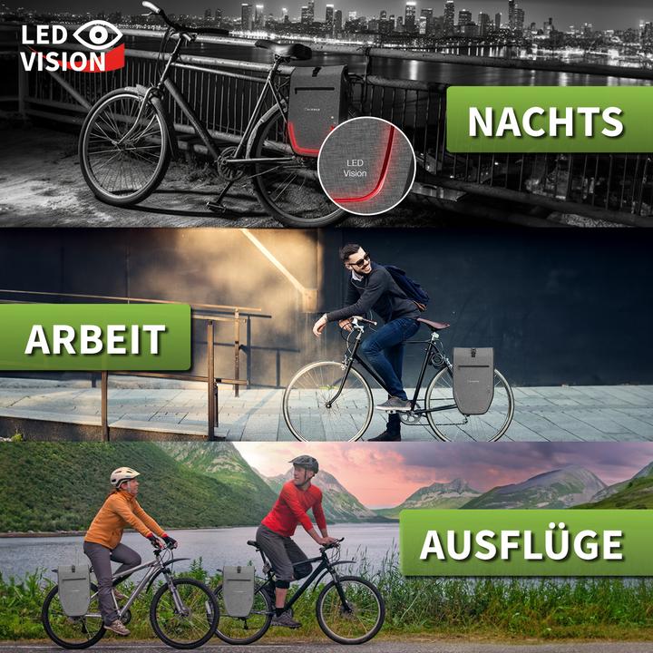 Actual product image Eloneo Bicycle bag for laptop (28 l, Luggage carrier bag)