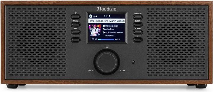 Actual product image Audizio Internet Radio Rimini wood look (Web radio, Bluetooth)