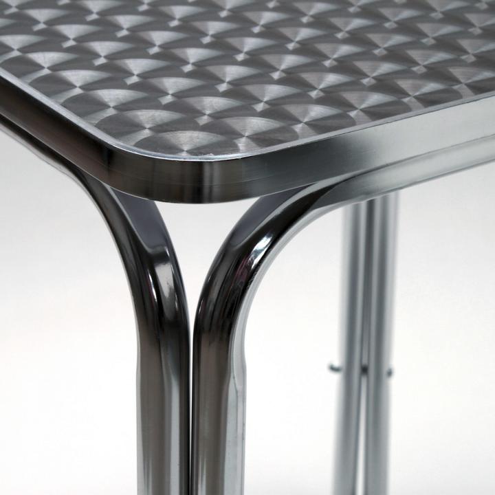 Immagine prodotto Dema Alu Gartentisch Alutisch Edelstahltisch Beistelltisch Bistrotisch Tisch 80x80x70 (80 cm)