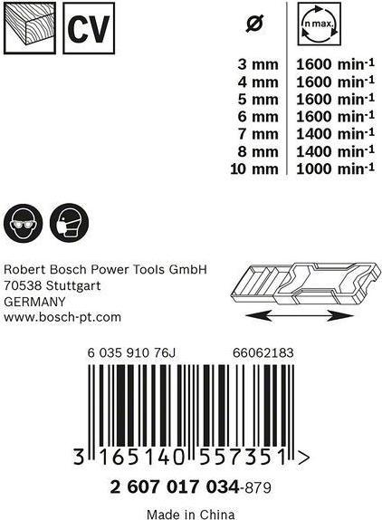Immagine prodotto Bosch Professional Zubehör Set di trapani per legno PRO. 7 pezzi. (8 mm, 10 mm, 4 mm, 3 mm, 5 mm, 6 mm, 7 mm)