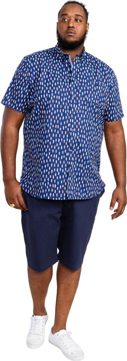 Actual product image DUKE D555 Mens Hackford Surfboard Button-Down Kingsize Short-Sleeved Shirt (5XL)