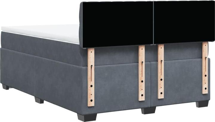 Image du produit VidaXL Bo x lit de saut avec matelas 160 x 200 cm velours (160 x 200 cm, 160 x 200 cm)