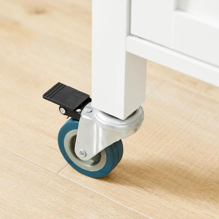 Produktbild SoBuy Design Küchenschrank Weiss Küchenwagen mit Schubladen