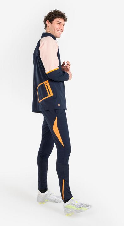 Actual product image Kipsta Women's/men's football training trousers - CLR orange/navy blue (W27)