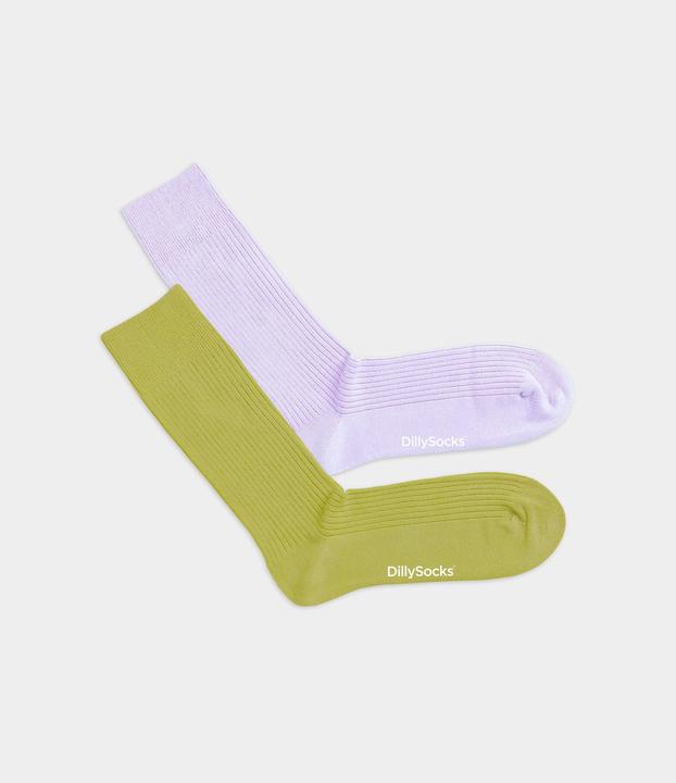 Actual product image DillySocks Ribbed Modern Pastels (pack of 2) (pack of 2, 36 - 40)