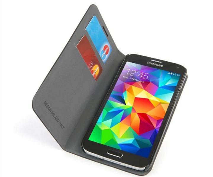 Produktbild Tucano Libro Hülle für Galaxy S5 Dark Grey (Samsung Galaxy S5)