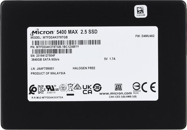 Actual product image Micron 5400 MAX SATA SSD (3840 GB, 2.5")