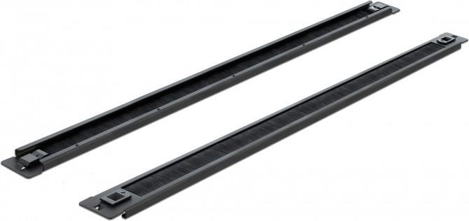 Immagine prodotto Delock Copri cavo con spazzole - Montabile in rack - Nero - 1U - 48.3 cm (19")