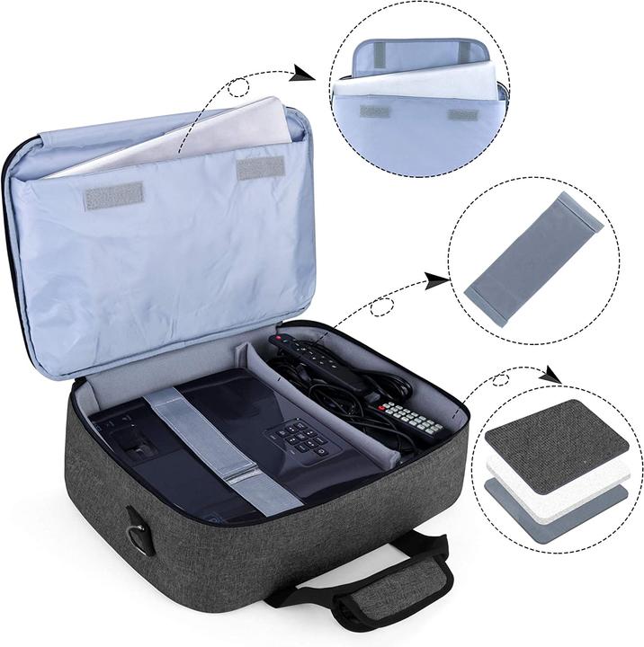 Produktbild Luxja Beamer Tasche, Schwarz (Beamer Tragtasche)
