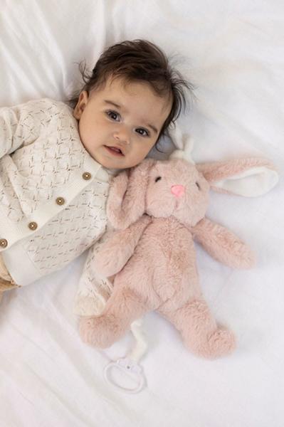 Image du produit Teddykompaniet Boîte à musique en peluche lapin Lollan rose