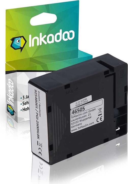 Produktbild Inkadoo kompatible Tintenpatrone als Ersatz für Canon PGI-2500XL passend für Canon Maxify iB 4000 Canon (BK)