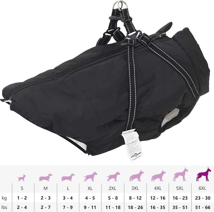 Image du produit VidaXL Manteau pour chien avec harnais Imperméable Réfléchissant (44, Manteau pour chien)